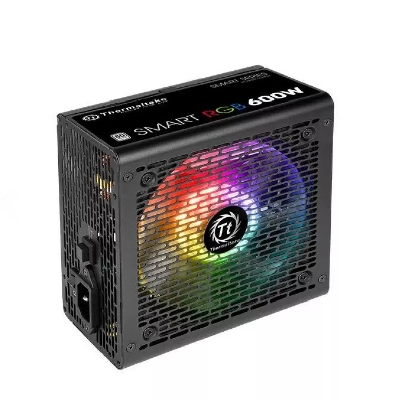 Thermaltake SMART RGB PS-SPR-0600NHSAWE-1 - Toiteplokk (sisemine) - ATX12V 2.3 - 80 PLUS - AC 230 V - 600 W - aktiivne PFC - must