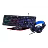 Mänguklaviatuur hiirega GEMBIRD GGS-UMGL4-02 — täissuuruses USB QWERTY USA inglise, must, LED-taustvalgustus