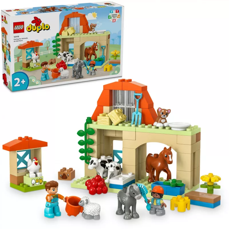 Ehitusmänguasi LEGO DUPLO Farm Animal Care komplekt 10416 — 74 tükki, 2 minifiguuri, vanus 2+