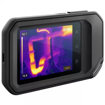 FLIR C3-X termokaamera Must 1800 mAh Vanaadiumoksiid jahutamata fokaaltasapinna maatriksid, sisseehitatud ekraan 128 x 96 pikslit LCD 640 x 480 pikslit