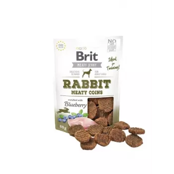 BRIT Meat Jerky Coins Rabbit koeramaius 80 g