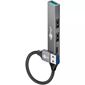 Goobay Slim 4-Port USB-hub, USB-A USB-C™/USB-A, USB 3.2 (74458)