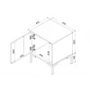 Öölaud Cama Meble MERCI 44x40x52,5 cm, must ja tamm, MDF/puitlaastplaat, 2 tk pakend