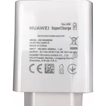 Huawei - HW-100400E00 Superlaadimisadapter - 2A - Valge - USB-laadija (HW-100400E00)
