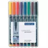 Püs Marker Staedtler 317 WP8 Must Sinine Pruun Roheline Oranž Punane Violetne Kollane 8 tk