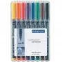 Püs Marker Staedtler 317 WP8 Must Sinine Pruun Roheline Oranž Punane Violetne Kollane 8 tk