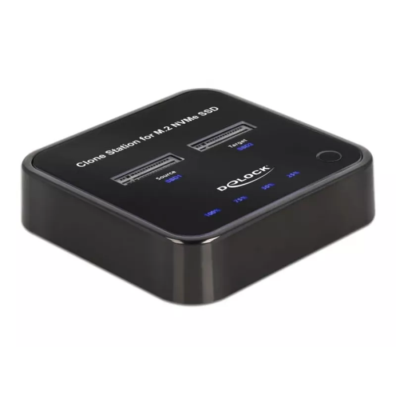 DeLOCK M.2 dokkimis 2 x M.2 NVMe PCIe SSD kloonimisfunktsiooniga