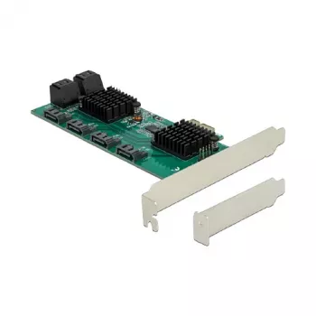 DeLOCK 8 pordiga SATA PCI Express x1 kaart, madalprofiil