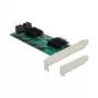 DeLOCK 8 pordiga SATA PCI Express x1 kaart, madalprofiil