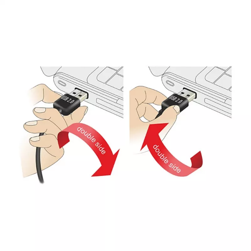 USB-kaabel DeLOCK 2 m USB 2.0 A - miniUSB m/m 83379 Must