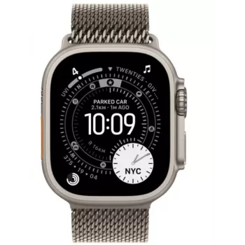 Nutikell Apple Watch Ultra 3 GPS + Cellular 49mm naturaalne titaankorpus naturaalse titaan Milano lingiga — 64 GB, OLED, 422 × 514, veekindel kuni 100 m, suur