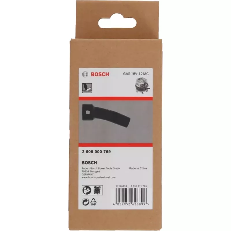 Extraction Elbow 2608000769, GAS 18V-12 MC jaoks, toru must, antistaatiline, 35 mm