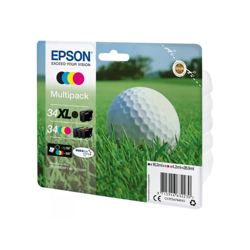 Epson Golf pall T3479 tindikassett 1 tk originaal must, tsüaan, magenta, kollane