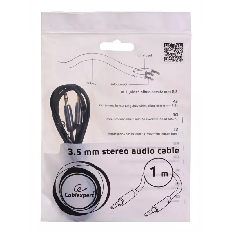 Gembird CCAP-444-1M Audiokaabel 3,5mm Must (CCAP-444-1M)