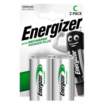 Energizer ACCU Power Plus NiMH laetavad C-patareid, 2500 mAh, 2-pakk