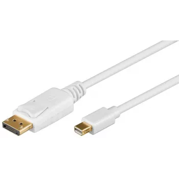 Wentronic Goobay DisplayPort mini DisplayPort adapterkaabel 1.2, valge, 2 m - Mini DisplayPort-pistik > DisplayPort-pistik (52859)
