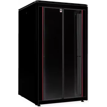 Vabalt seisev 19-tolline võrgukapp ROLINE Pro 26U 800x800 mm, klaasuks, must, 600 kg, IP20