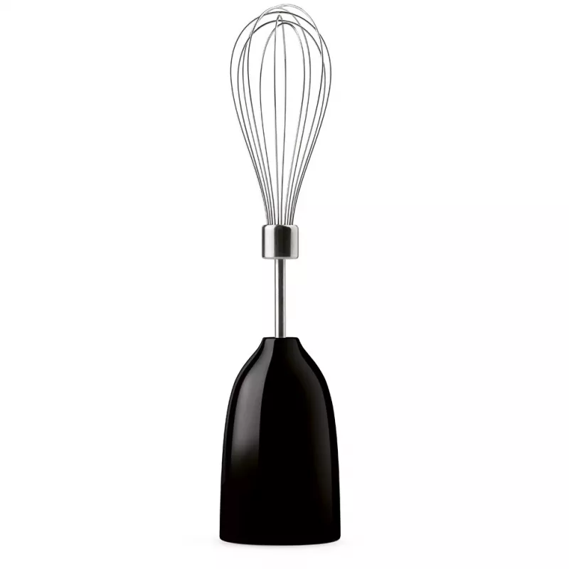 Smeg HBF03BLEU saumikser — 700 W käsimikser, 1,4 L kannuga, roostevabast terasest tera, must