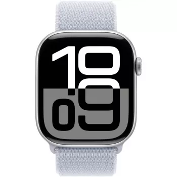 APPLE Watch Series 10 GPS 46mm hõbedane alumiiniumkorpus sinise Cloud Sport Loop rihmaga