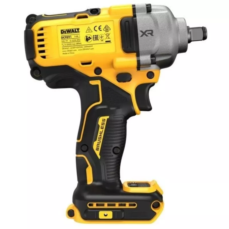Löökkruvikeeraja DeWALT DCF891P2T-QW, harjadeta, 18V 5,0Ah, 1/2-tolline padrun, 812 Nm pöördemoment, 2000 p/min, 2 akut, laadija, kohver