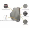 Nimmetoepadi MDH DRQE3S0BBXUXP — mäluvahust ergonoomiline, 450×410×105 mm, tihedus 55 kg/m³, hall, kott kaasas
