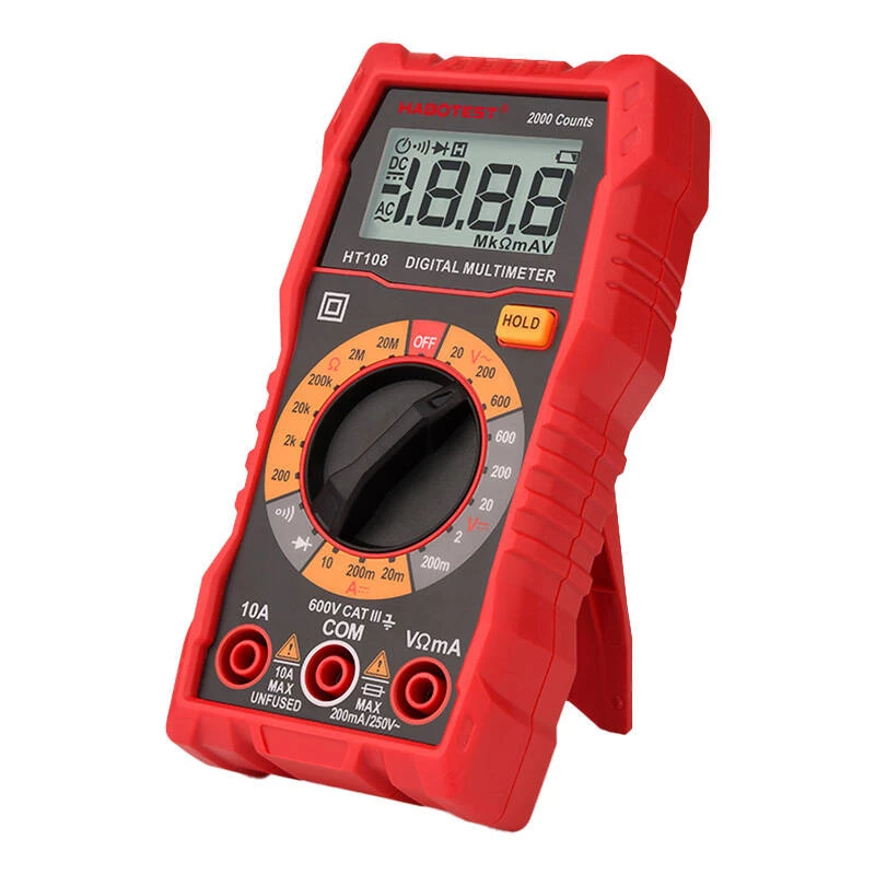 Multimeeter Habotest HT108L — DC kuni 600V, AC kuni 600V, 10A vahemik
