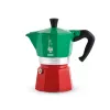 Moka pott Bialetti La Mokina 0005650 — alumiiniumist pliidikohvimasin rohelises/punases/hõbedases värvitoonis