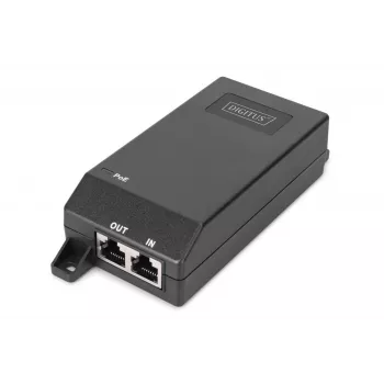 Digitus Gigabit Ethernet PoE+ süstija 802.3at 30 W must