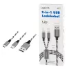 LogiLink CU0202 USB-kaabel USB 2.0 1,2 m USB A USB C/Micro-USB A hall
