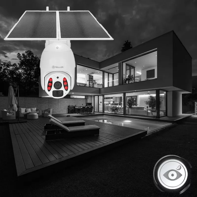 Turvakaamera Tellur Smart WiFi Solar Camera P&T 3MP 2K UltraHD