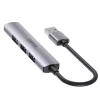 Unitek H1208A USB-A jaotur, 4 porti (1x USB-A 5 Gbps, 3x USB-A 2.0), alumiinium, hõbedane