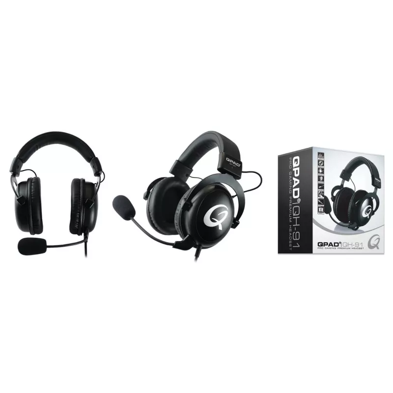 Peakomplekt QPAD QH-91 juhtmega peakomplekt, peapaelaga, ümberkõrvaklapiga, 15–25000 Hz, 2 m kaabel, must