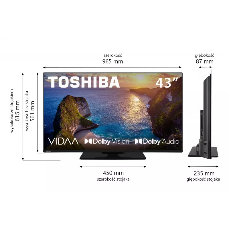 TV Toshiba 43UV3463DG 43-tolline 4K Ultra HD DLED 3840 x 2160