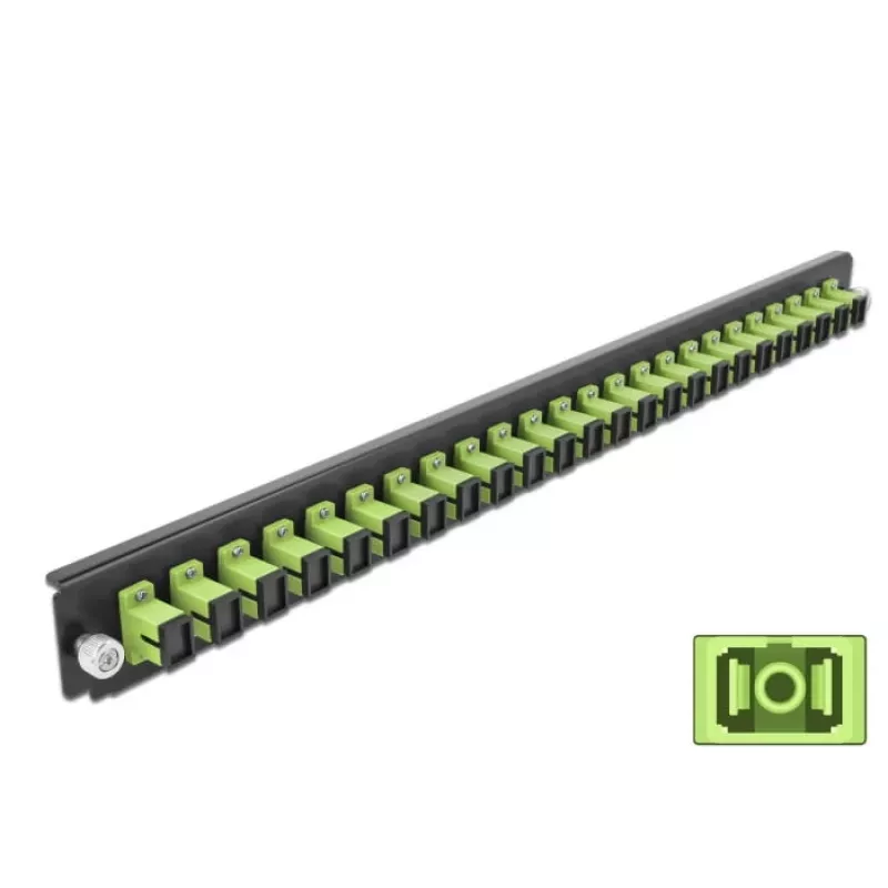 Splice Box Front Panel DeLOCK 19 tolli 24 porti SC Simplex laimiroheline