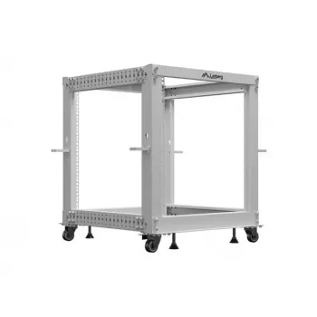 19-tolline avatud rack LANBERG 12U, reguleeritava sügavusega 600–1100 mm, hall