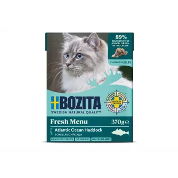 BOZITA Fresh Menu Haddock in jelly - märg kassitoit - 370g