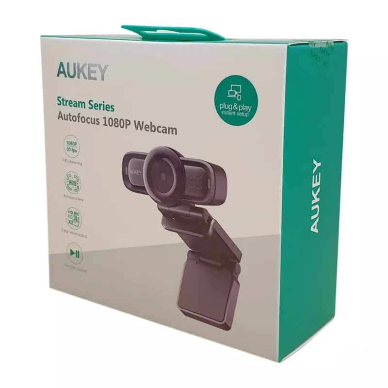 Veebikaamera AUKEY PC-LM3 2 MP 1920 x 1080 pikslit USB 2.0 Must