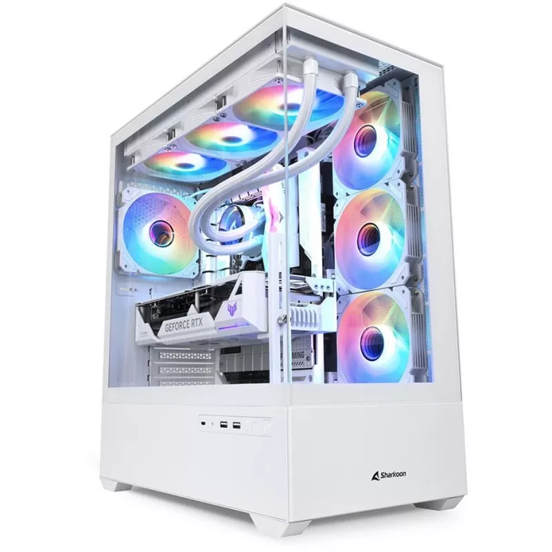 PC korpus Sharkoon AK6 RGB, ATX, valge