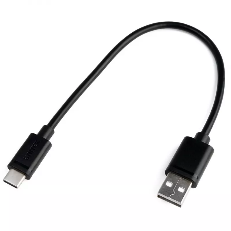 UNITEK USB KAABEL USB-A — USB-C 25CM, Y-C480BK