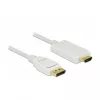 Video kaabliadapter DeLOCK 83817 1 m DisplayPort HDMI valge