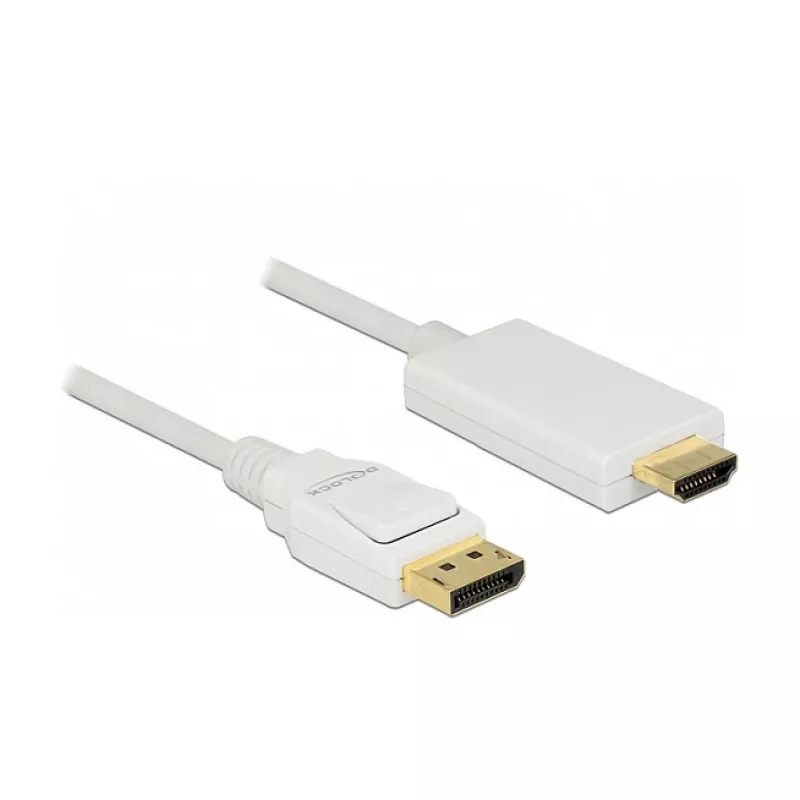 Video kaabliadapter DeLOCK 83817 1 m DisplayPort HDMI valge