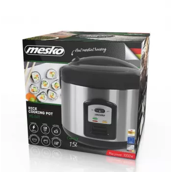 Mesko MS 6411 riisikeetja, must, roostevaba teras, 1000 W