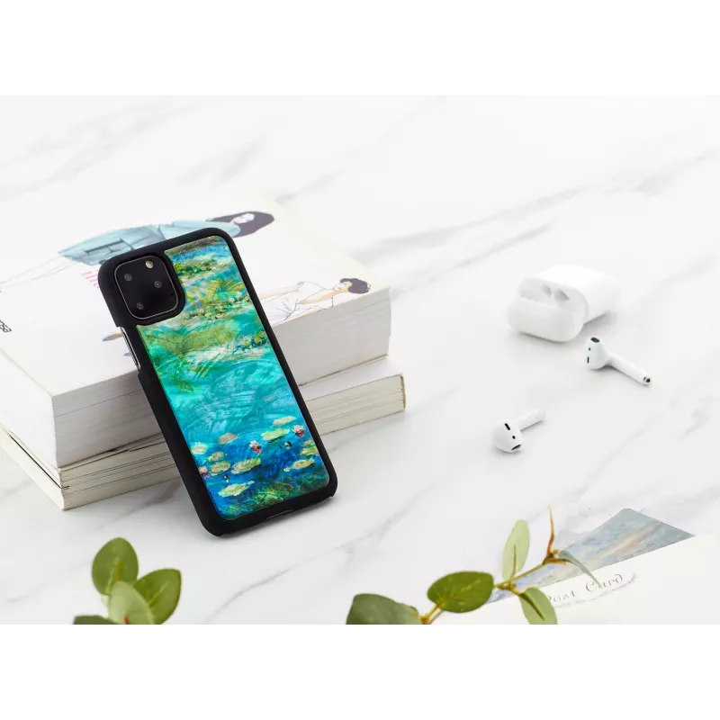 Nutitelefoni ümbris iKins iPhone 11 Pro jaoks — vesirooside disain, must