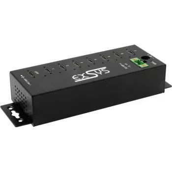 USB-jaotur Exsys EX-1537HMVS — 7-pordiline USB 3.2 Gen 1 15 kV ESD-kaitsega