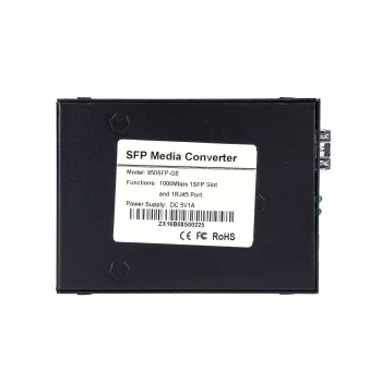 MikroTik Sedir meediumimuundur 1x SFP 1x RJ45 1000 Mb/s, max 1000 Mb/s, metallkorpus, 100–240 V vahelduvvool