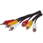 Videokaabel ShiverPeaks 90024-10.0 — 10,0 m, 3 RCA analoogpistikut