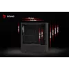 Arvutikorpus SAVIO Noctis Flow RGB — Kuubik, ATX/Mini-ITX, 3x 120 mm esiventilaatorit, karastatud klaasist külg, max GPU 35 cm
