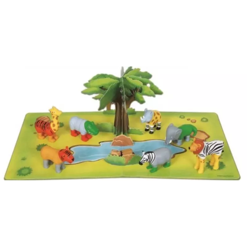 Beebimänguasi MALIK Magnetic Mini Animals Jungle mudel 62323 — magnetiliste loomafiguuride komplekt