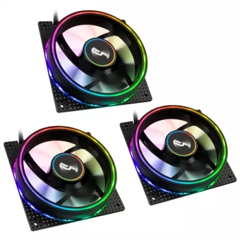 Ventilaator Cryorig Crona S 120 mm Must — 3-pakk, 400–1700 RPM, 60,6 cfm, 2,65 mmH₂O