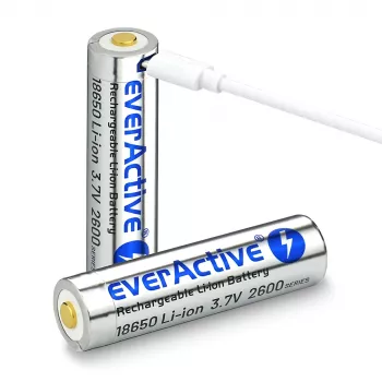 aku everActive 18650 3.7V Li-ion 2600mAh micro USB with protection BOX